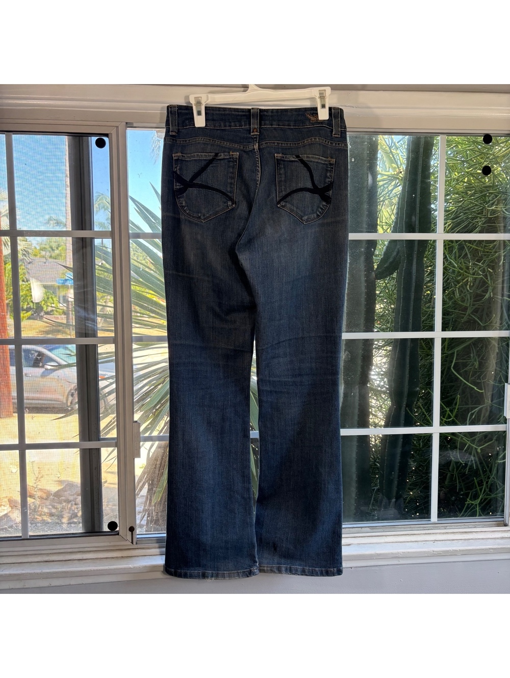 Dark wash bootcut jeans